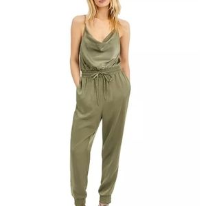 Bar III Green Jumpsuit Camisole Large